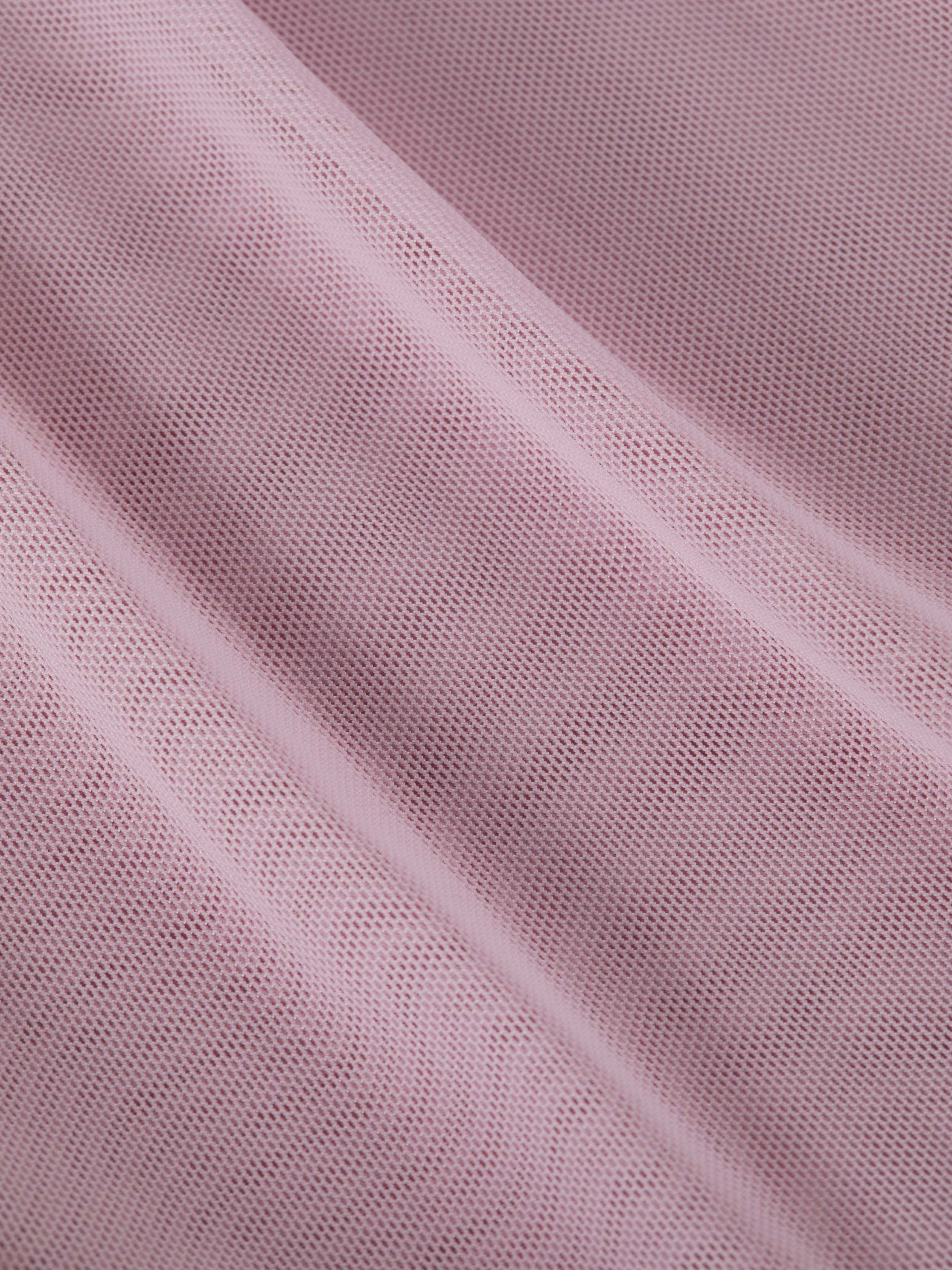 Gelina Mesh Bodysuit In Mauve Mist
