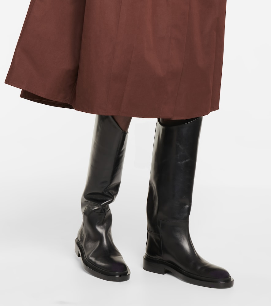 Leather riding boots