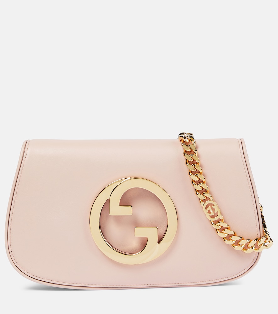 Gucci Blondie Leather Shoulder Bag in Pink - Gucci