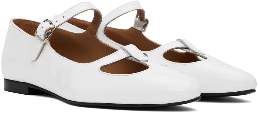 A.P.C. White Katie Holmes Edition Katie Ballerina Flats