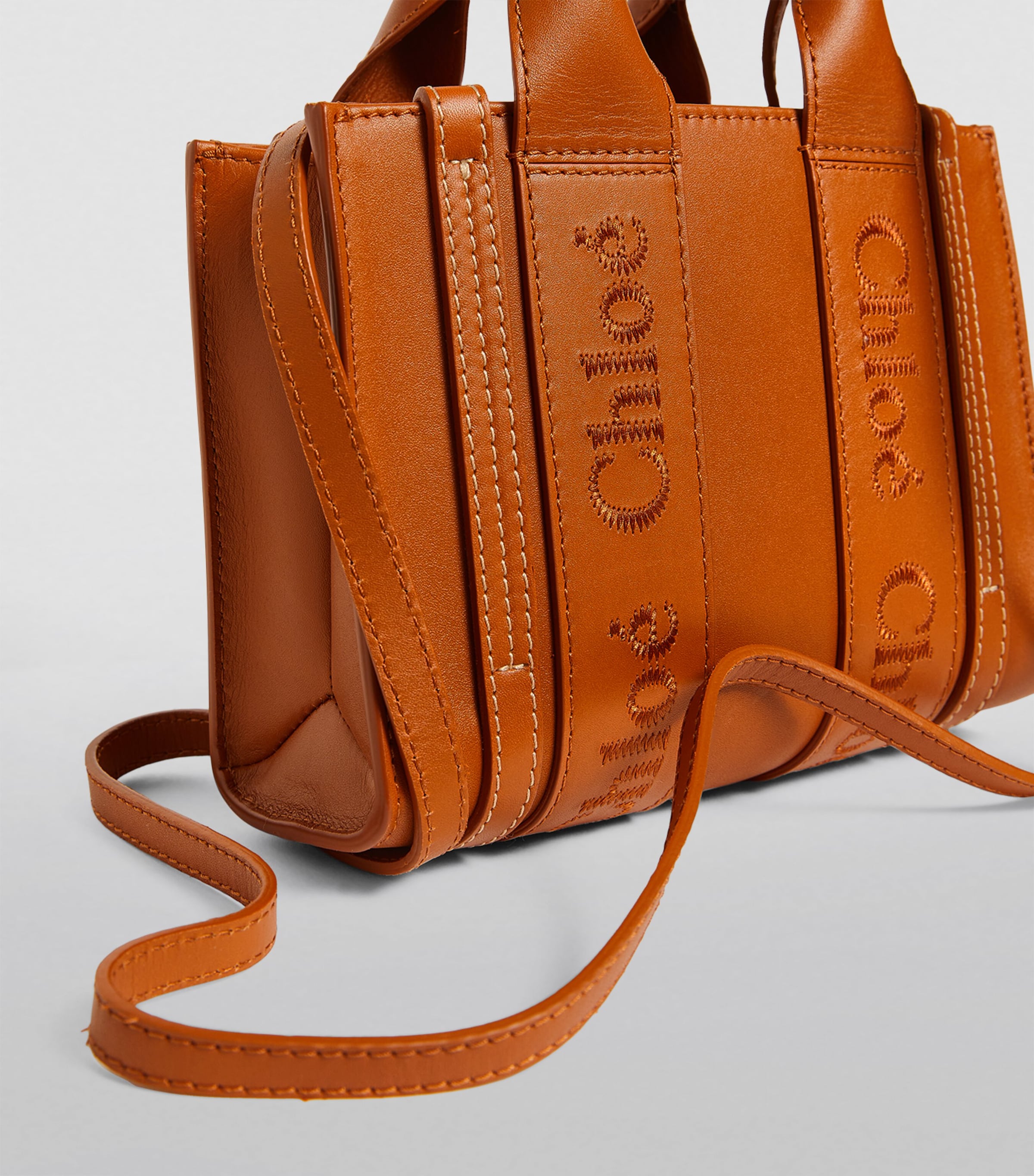 Mini Leather Woody Tote Bag