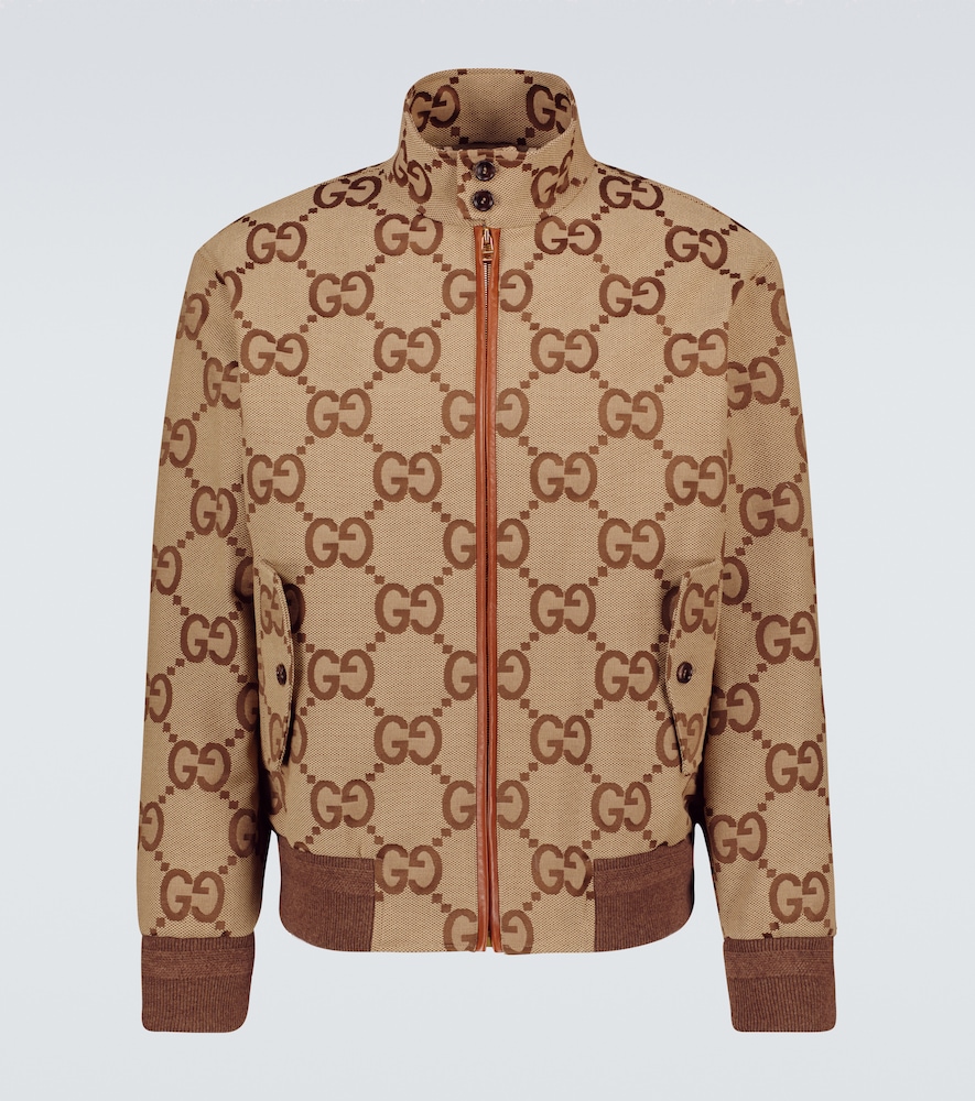 GG Supreme Canvas Bomber Jacket in Brown - Gucci