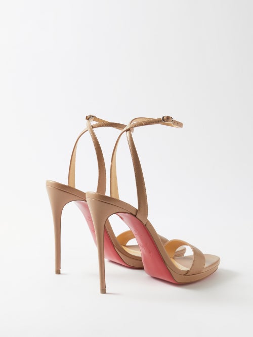 Loubi Queen 120 Leather Sandals in Brown - Christian Louboutin