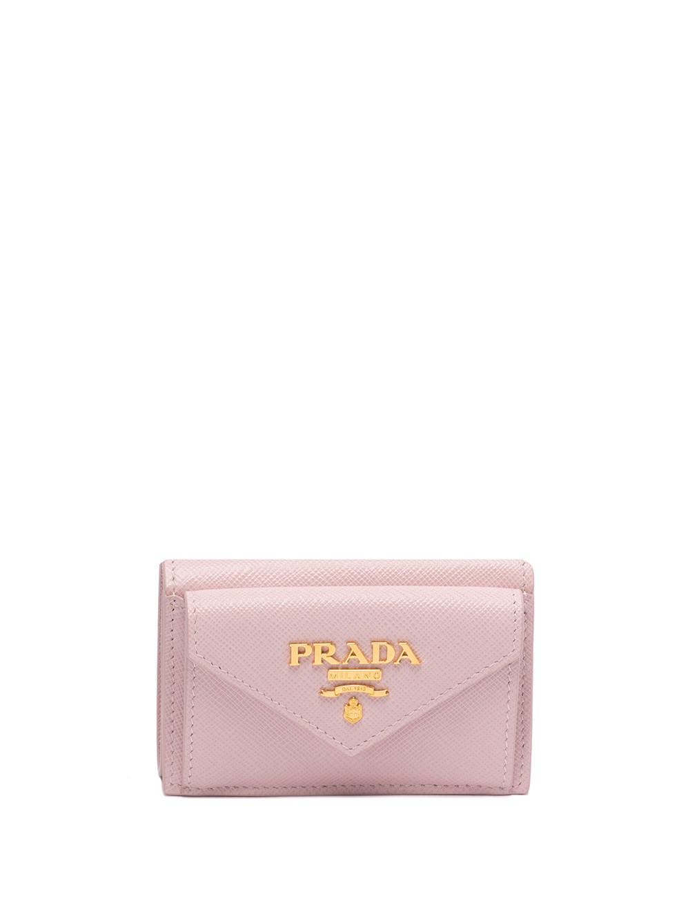 PRADA Small Saffiano Leather Wallet Pink