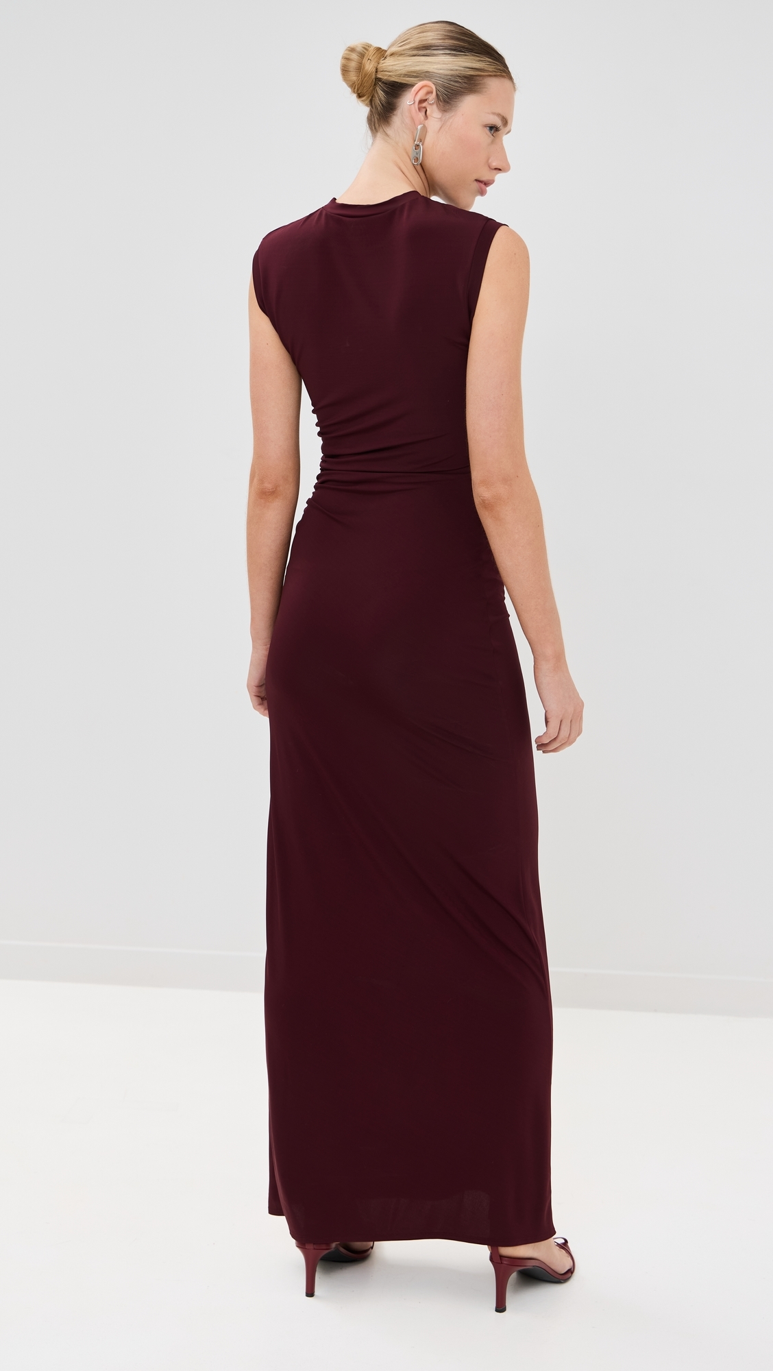Fluid Jersey Dress Dark Cherry