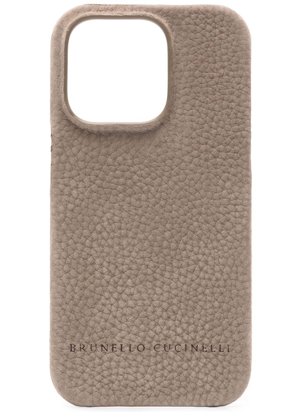 브루넬로 쿠치넬리 grained-leather iPhone 14 case - Grey MLEMO13PC8275