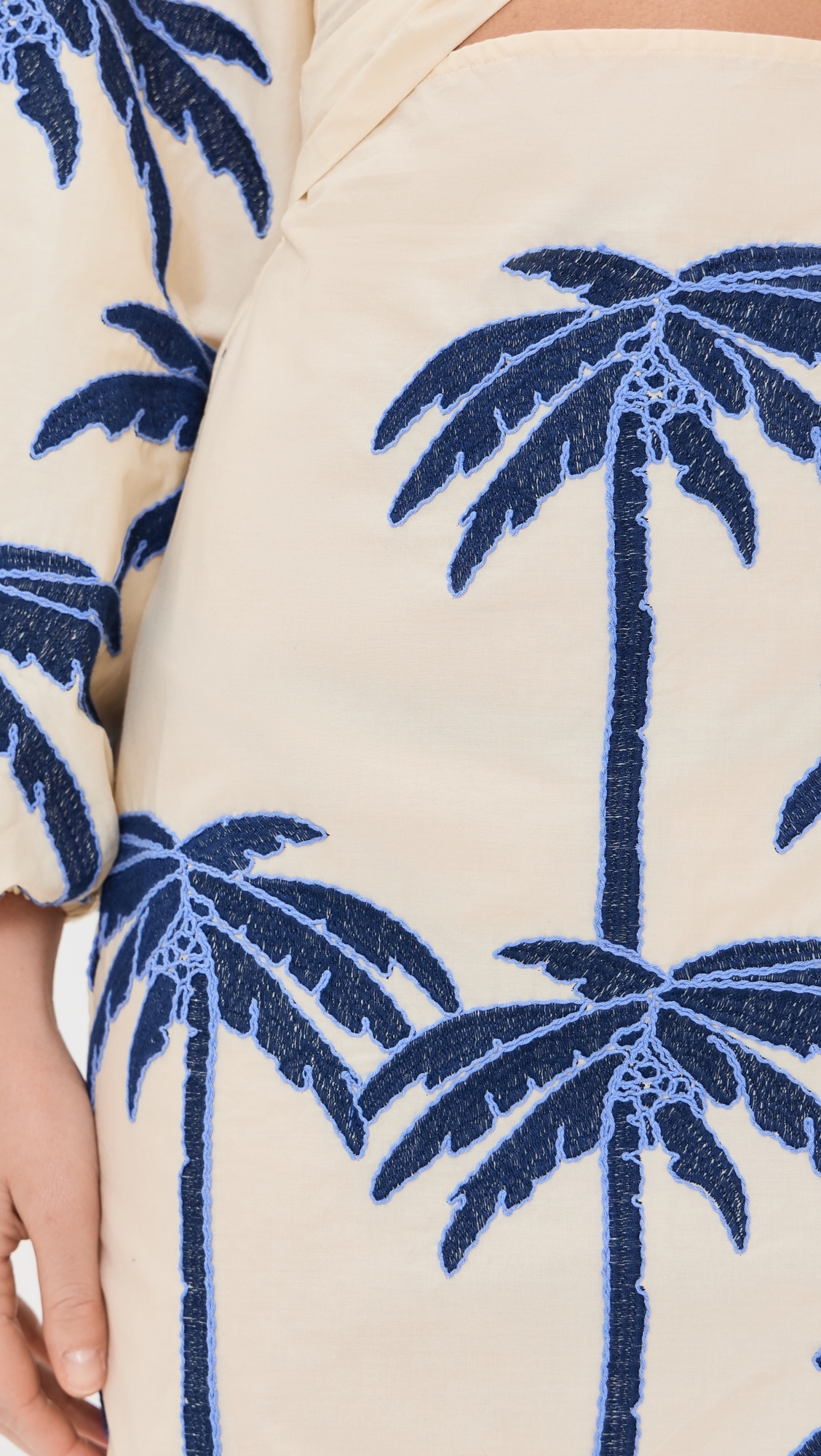 The Power Of Sea Mini Dress Ecru/Blue