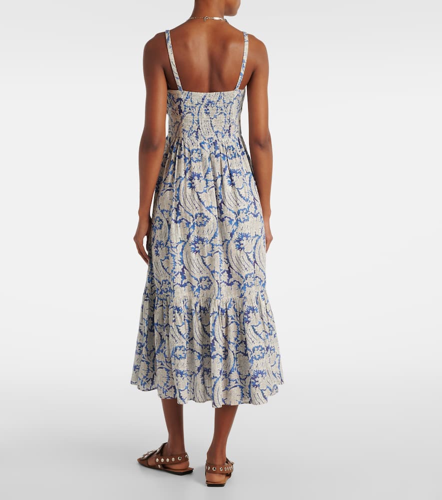 Nadine floral cotton-blend midi dress