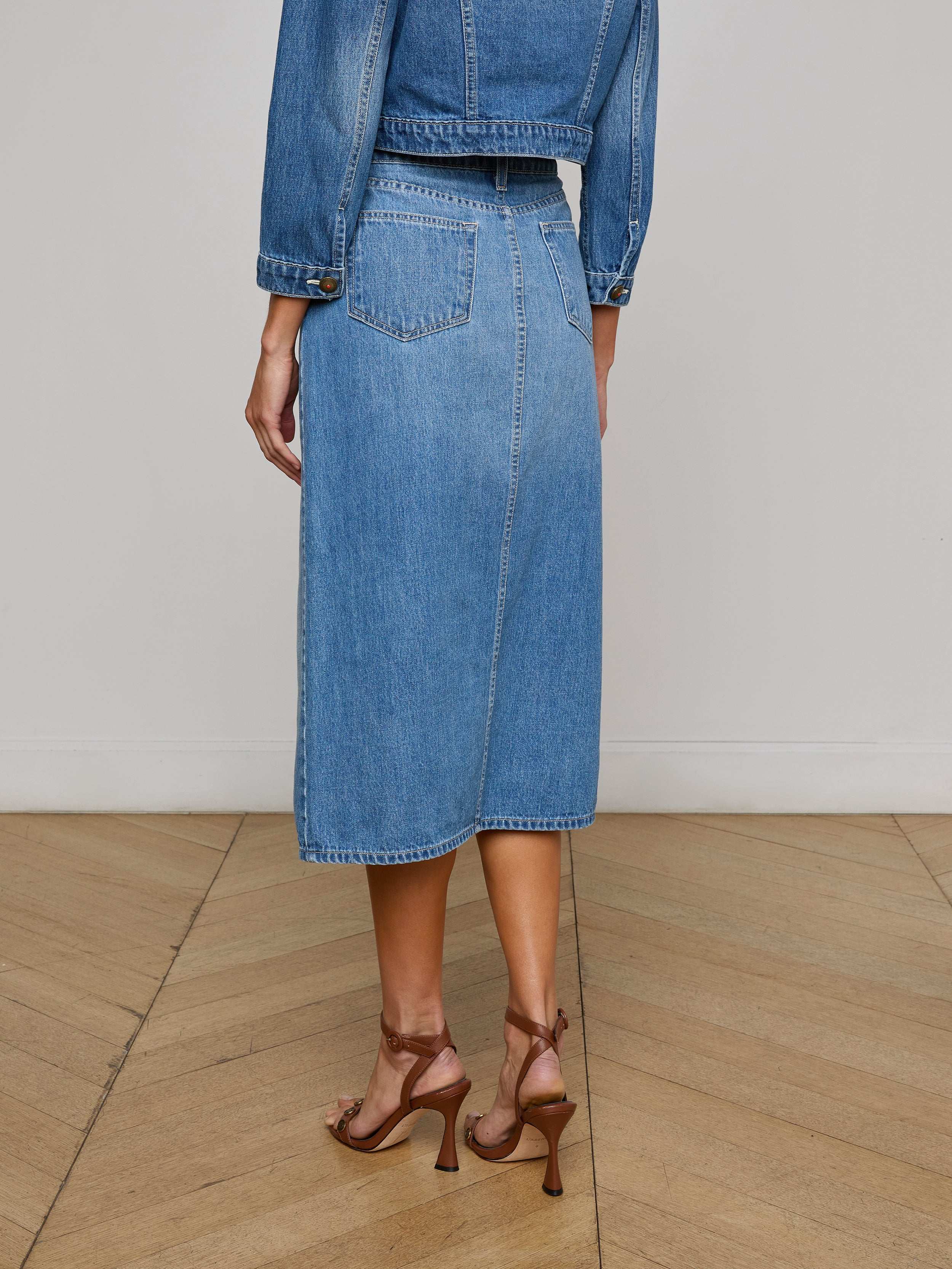 Kathleen Jean Midi Skirt In Bandera