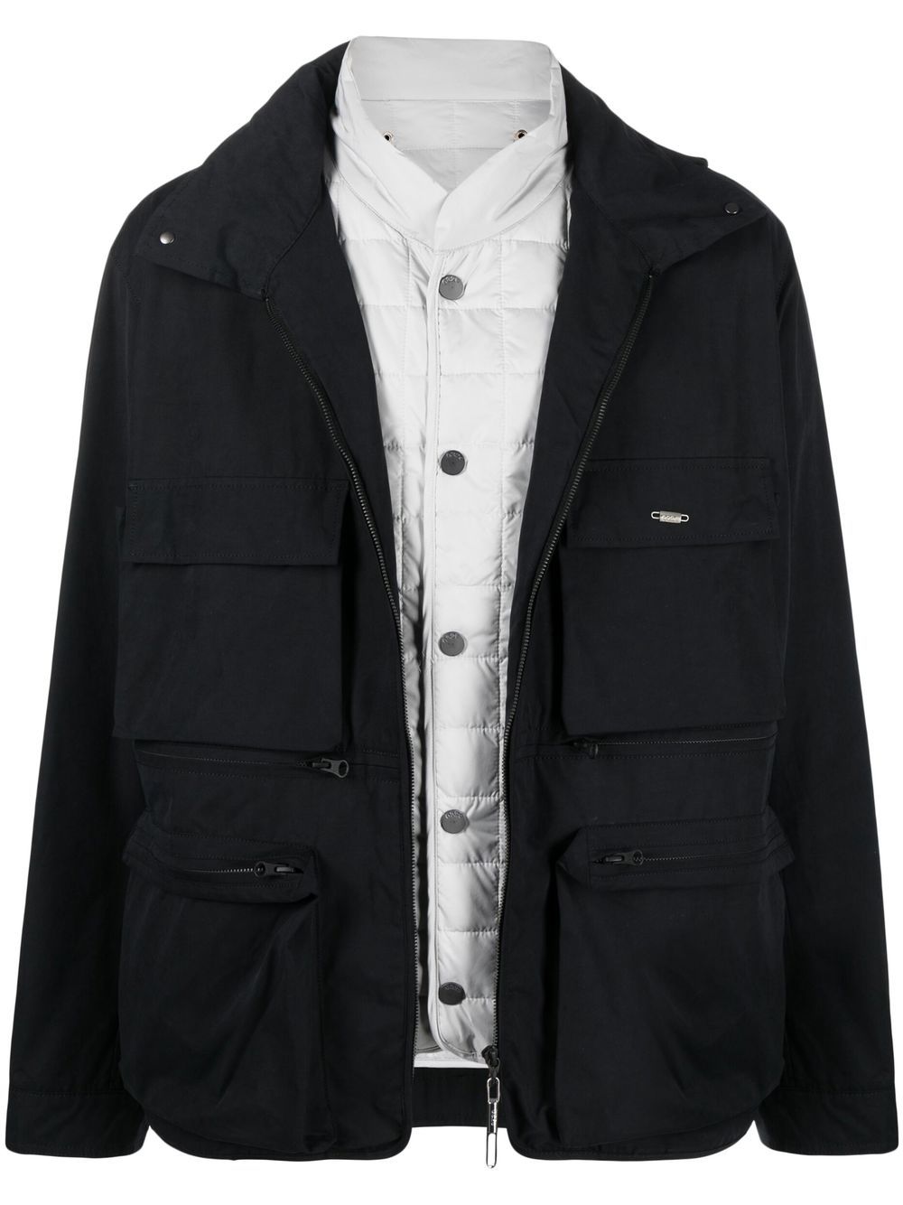 032c zip-up utility jacket - Black - Realry: A global fashion