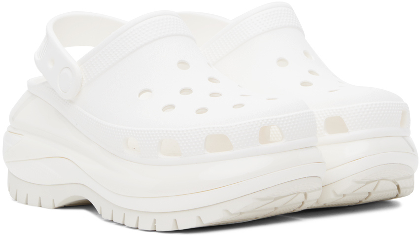 Crocs White Mega Crush Clogs