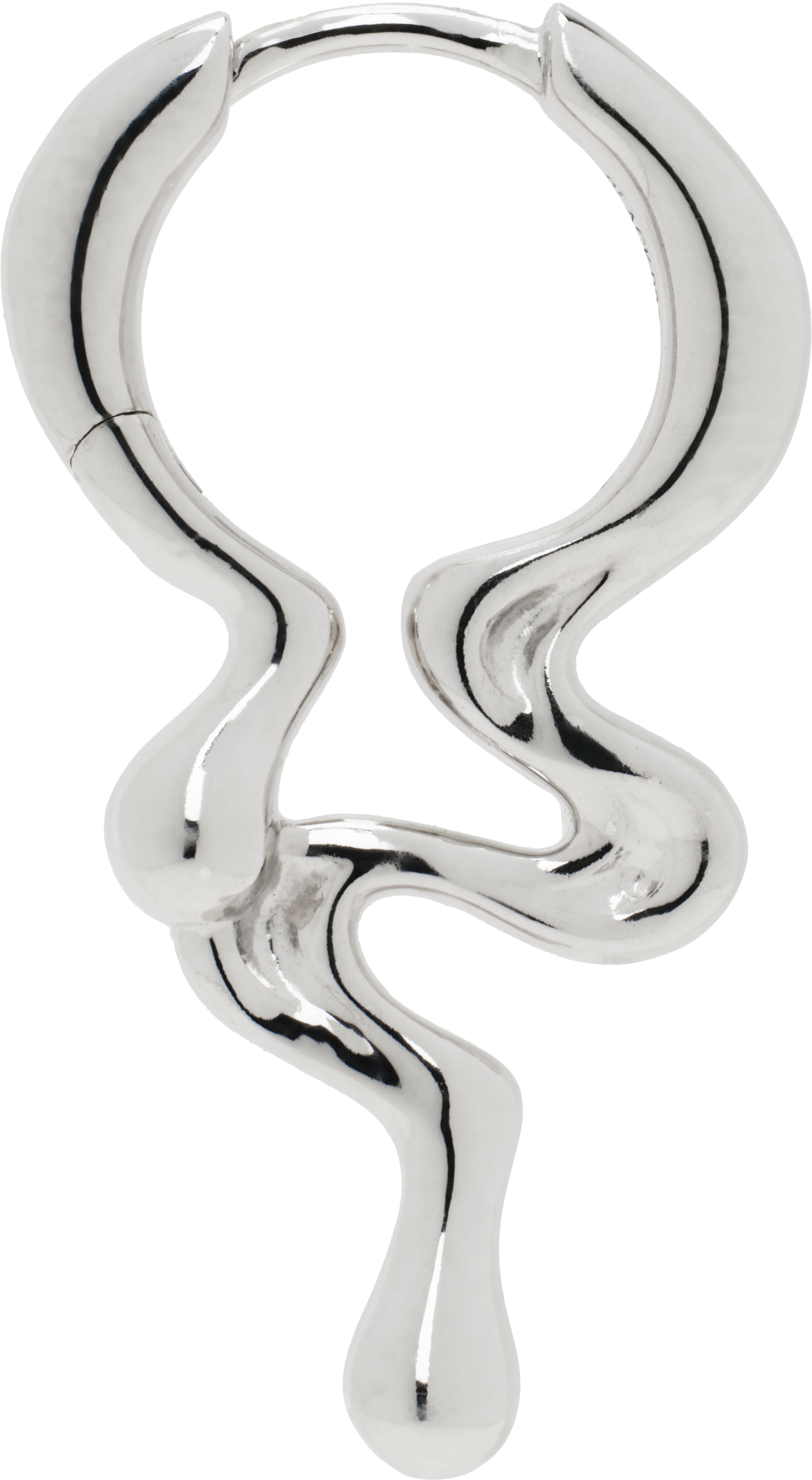Maria Black Silver Maya Huggie Single Earring