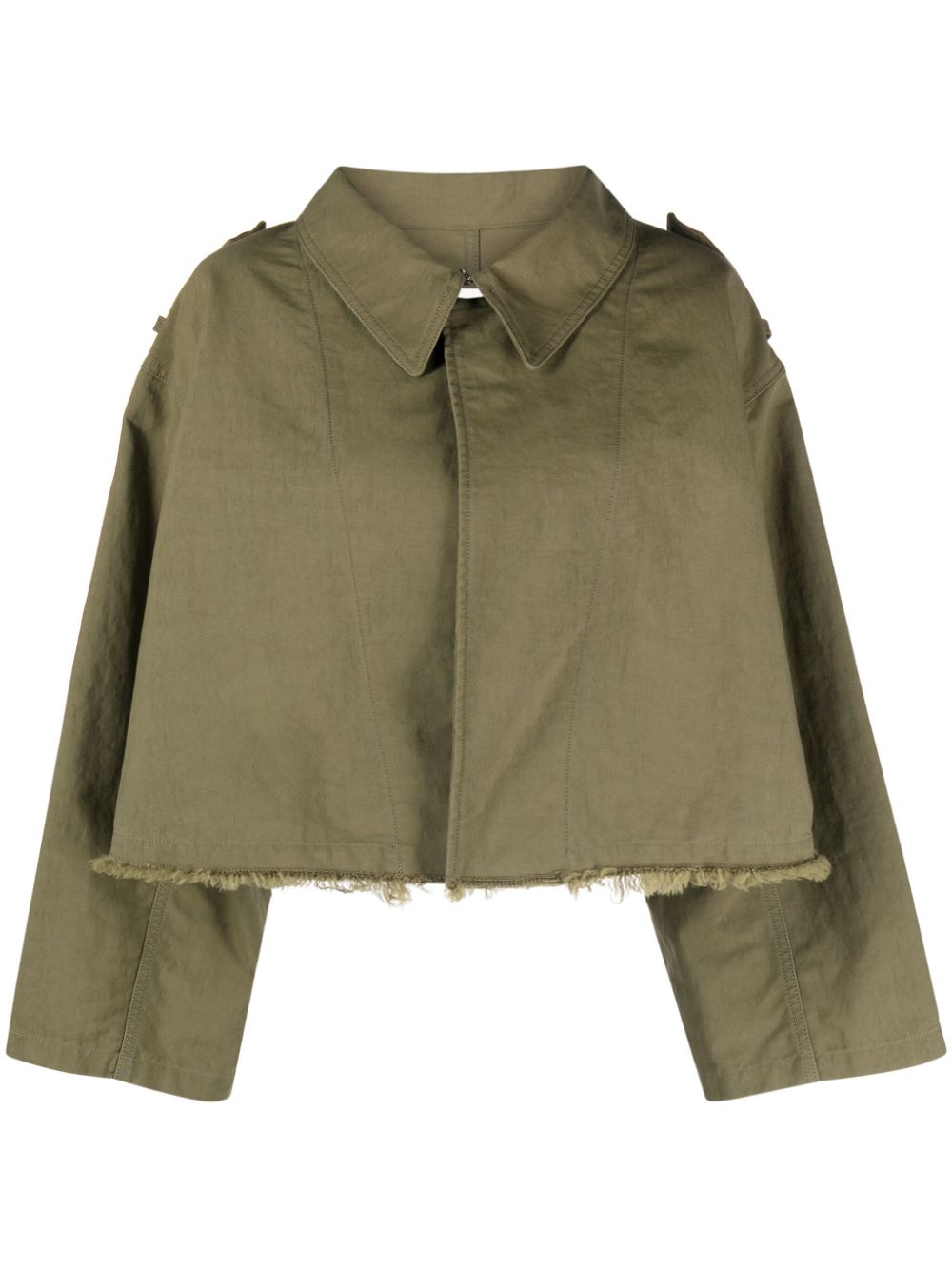 MM6 Maison Margiela 여성 boxy-fit cropped jacket - Green S52AM0249S78077