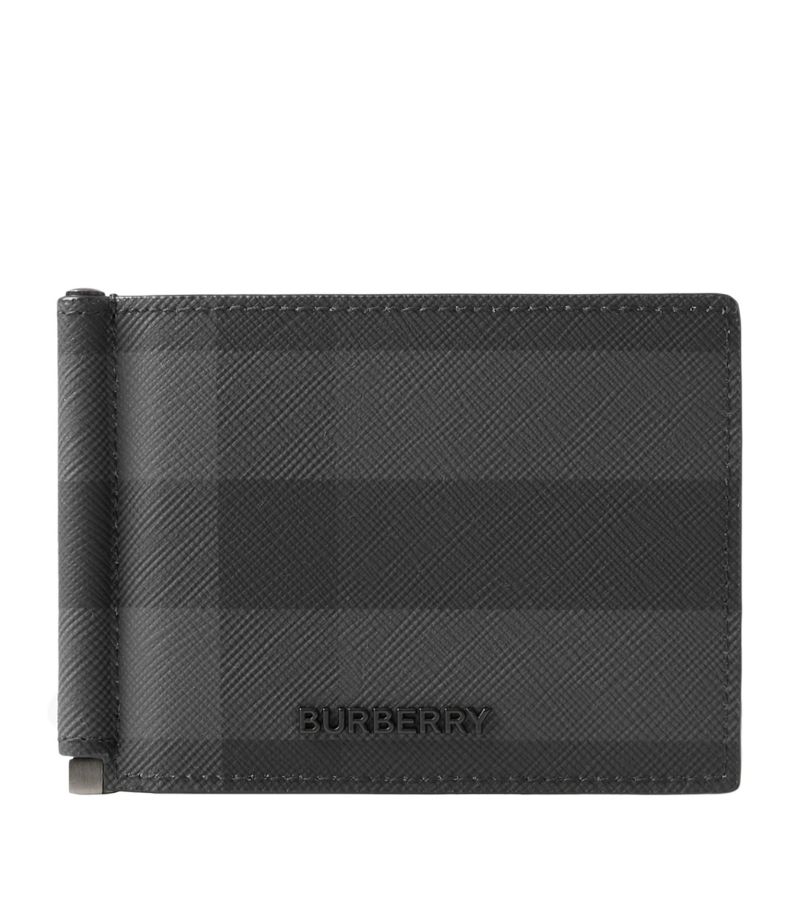 BURBERRY Check Money Clip Wallet