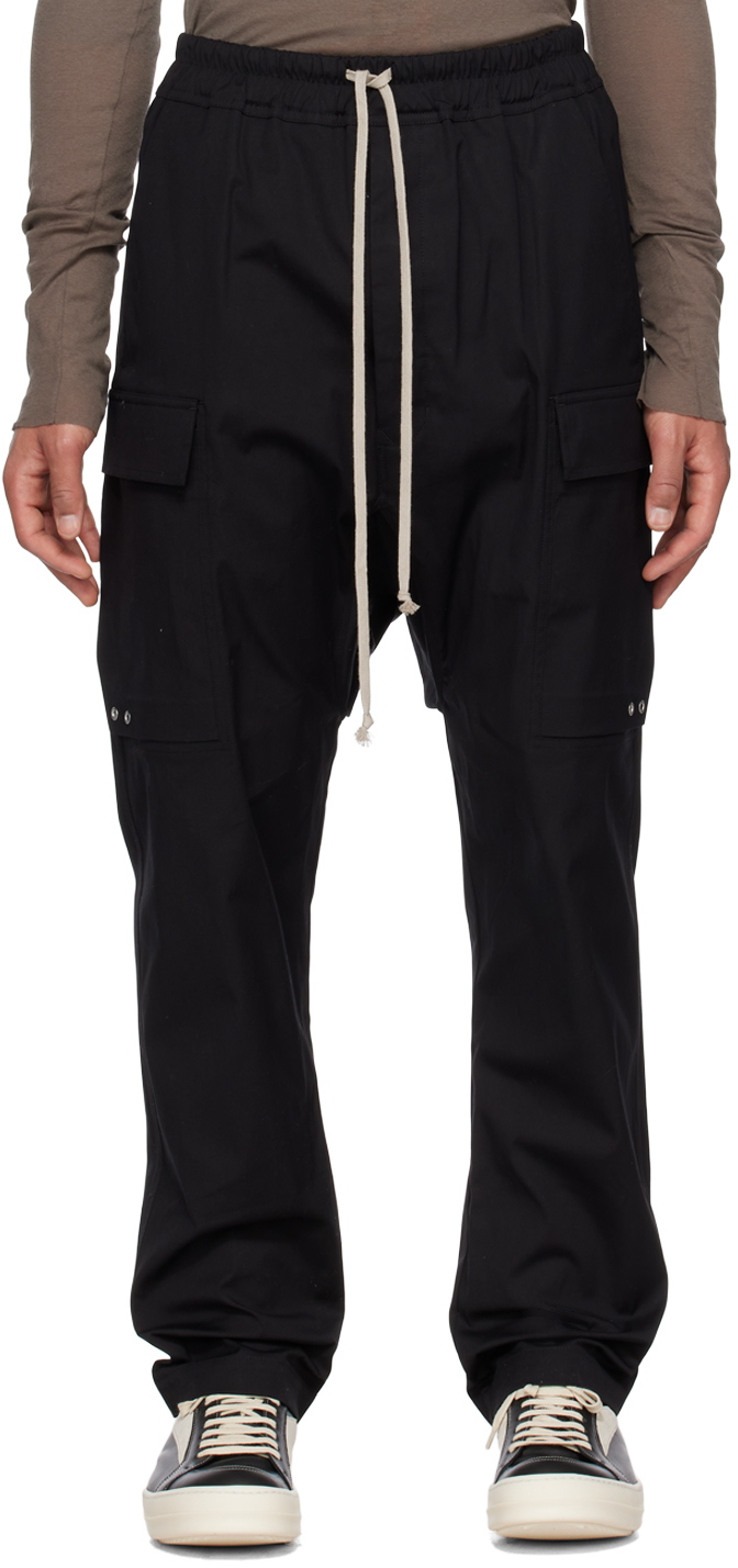 Rick Owens black long cargo pants - Realry: A global fashion sites