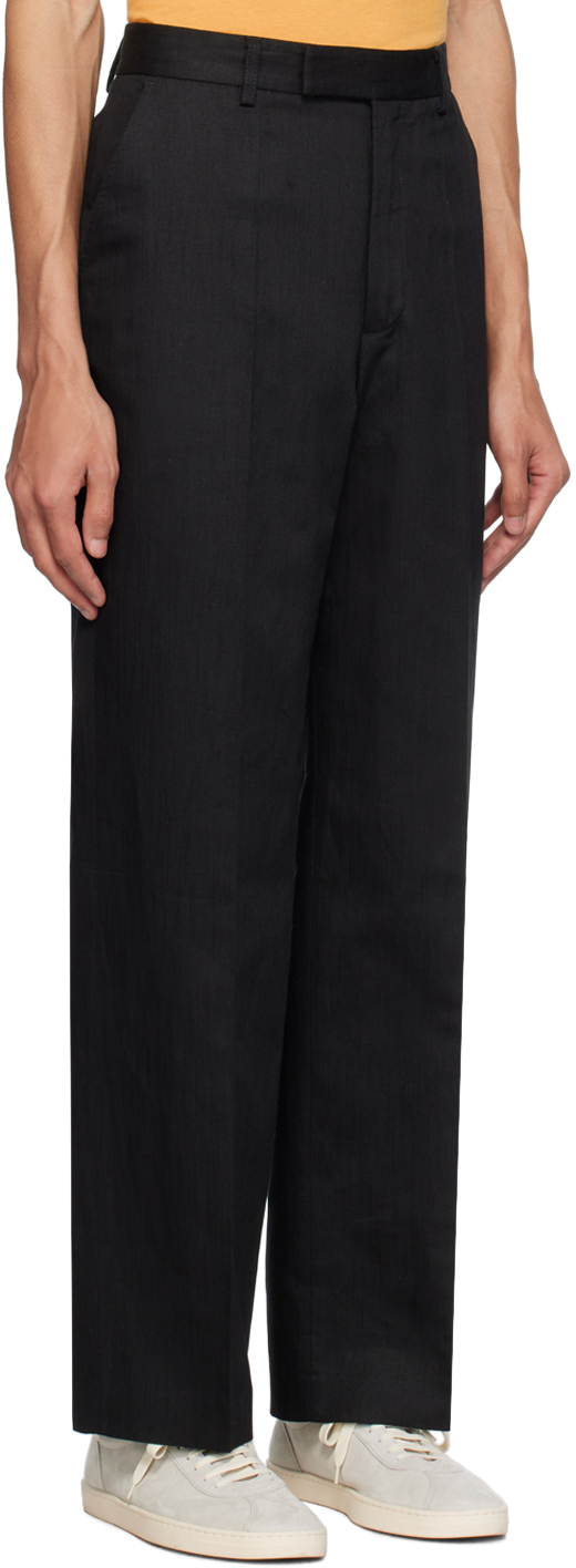 Second/Layer Black Relaxed Primo Trousers