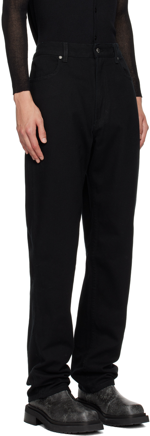 Black Straight Fit Denim Jeans