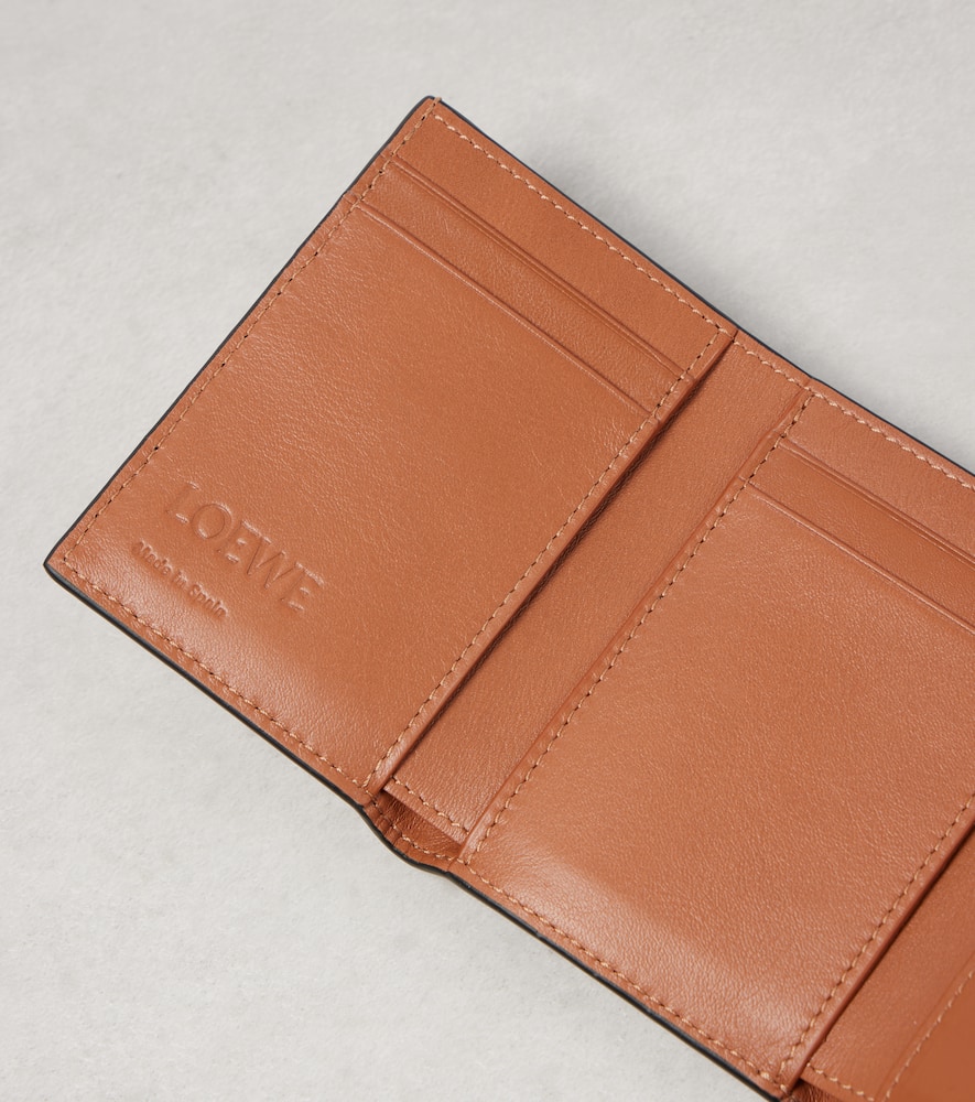Anagram leather trifold wallet