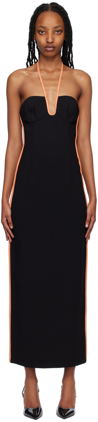 Paris Georgia 여성 블랙 나시아 미디 드레스 231438F054006