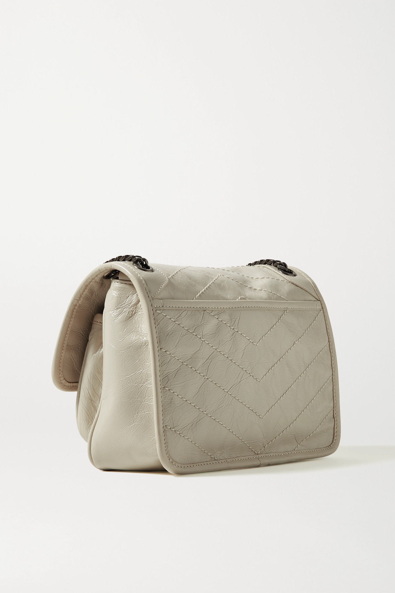 Niki Baby mini quilted crinkled-leather shoulder bag
