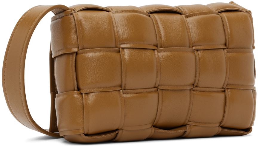 Bottega Veneta Padded Intreccio Cassette Crossbody Bag Caramel in Lambskin  Leather with Gold-tone - US