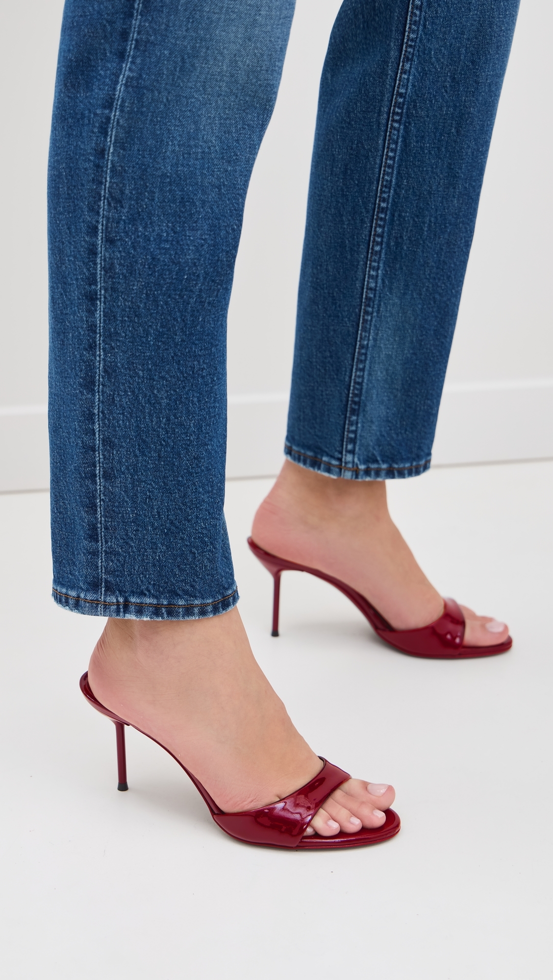 Lidia Mules 70mm Rouge Noir