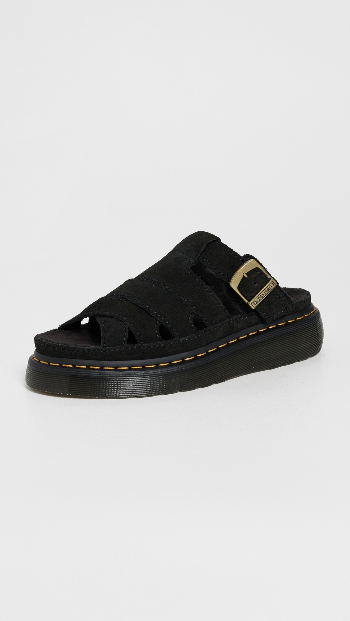 Dr. Martens Maxxy Slide Black Eh Suede Sandals Black
