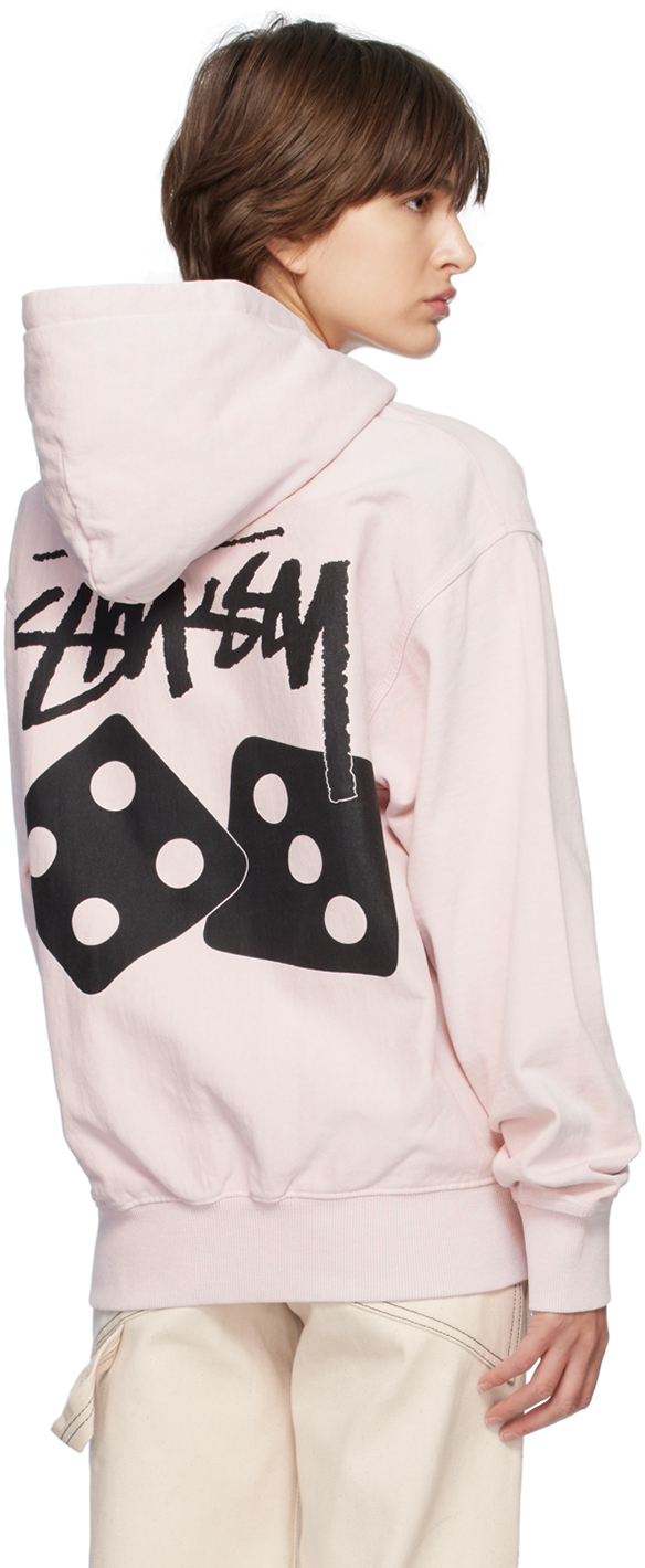 Stüssy pink dice hoodie - Realry: A global fashion sites aggregator