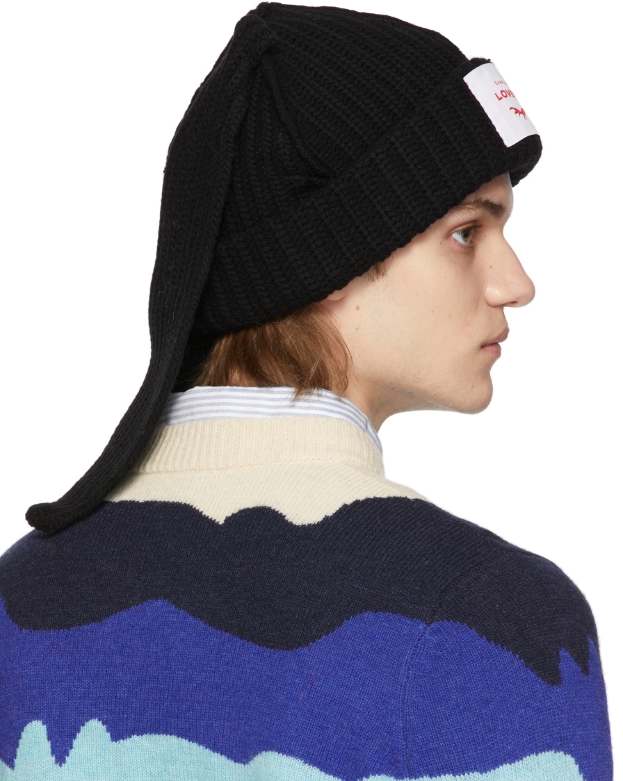 Charles Jeffrey Loverboy | Black Wool Chunky Rabbit Beanie