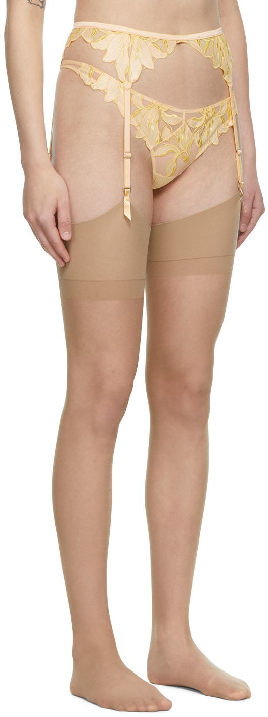Yellow lily garter belt