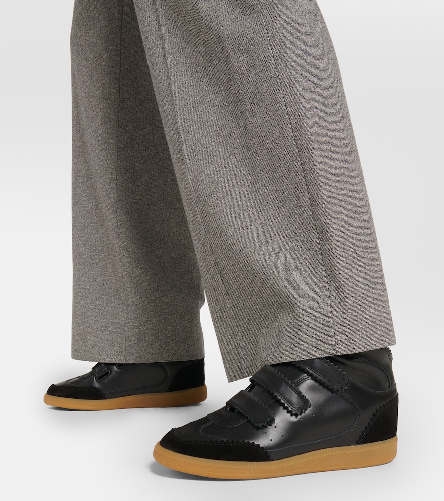 ISABEL MARANT Bilsy high-top leather and suede sneakers - Realry: Your  Fashion Search Engine