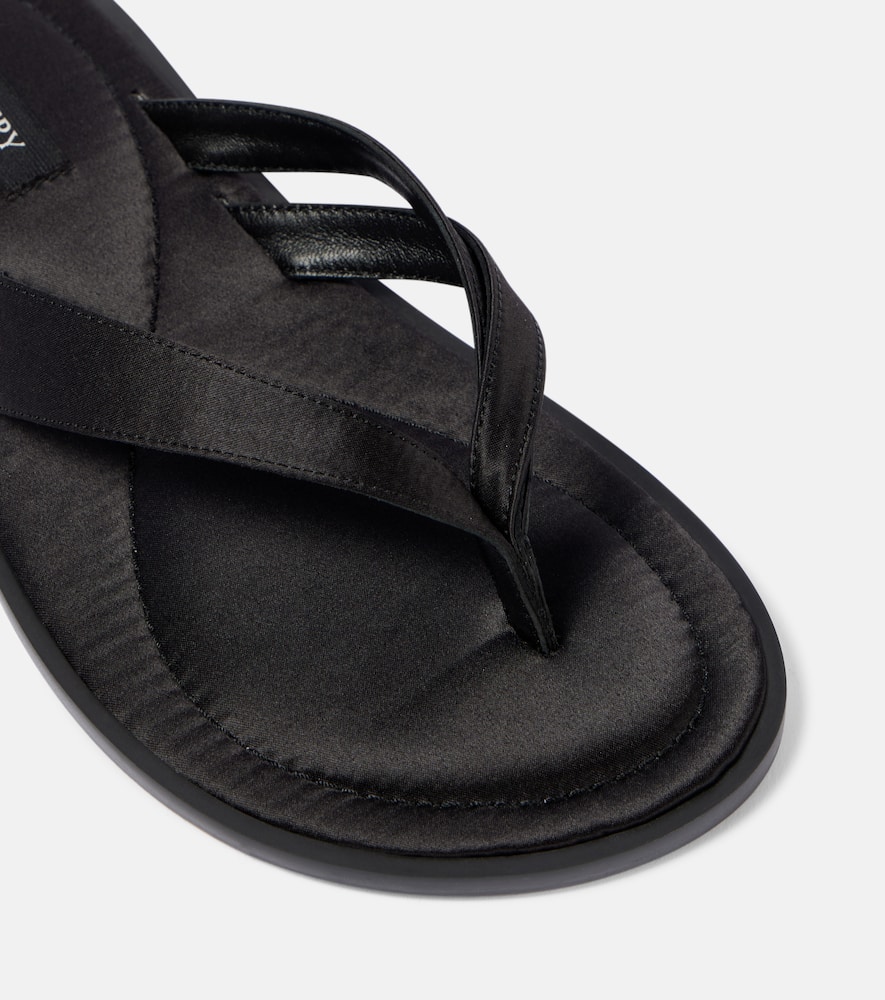 A. Emery Morgan satin thong sandals