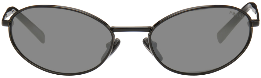 Prada Eyewear Black Logo Sunglasses