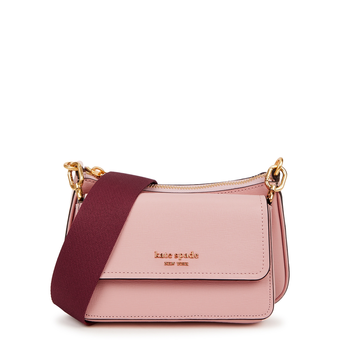 Kate Spade New York Morgan Double-Up Leather Cross-body Bag - Pink -  Realry: A global fashion sites aggregator