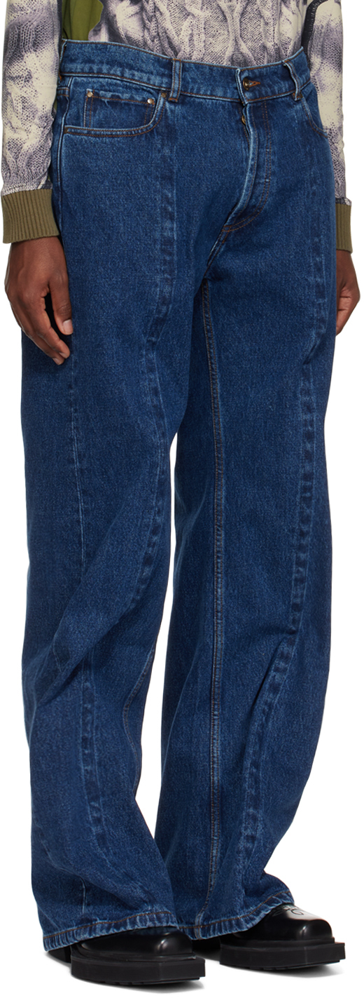 Y/Project Blue Classic Wire Denim Jeans - Realry: Your Fashion