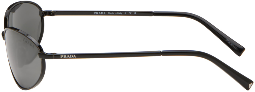 Prada Eyewear Black Logo Sunglasses