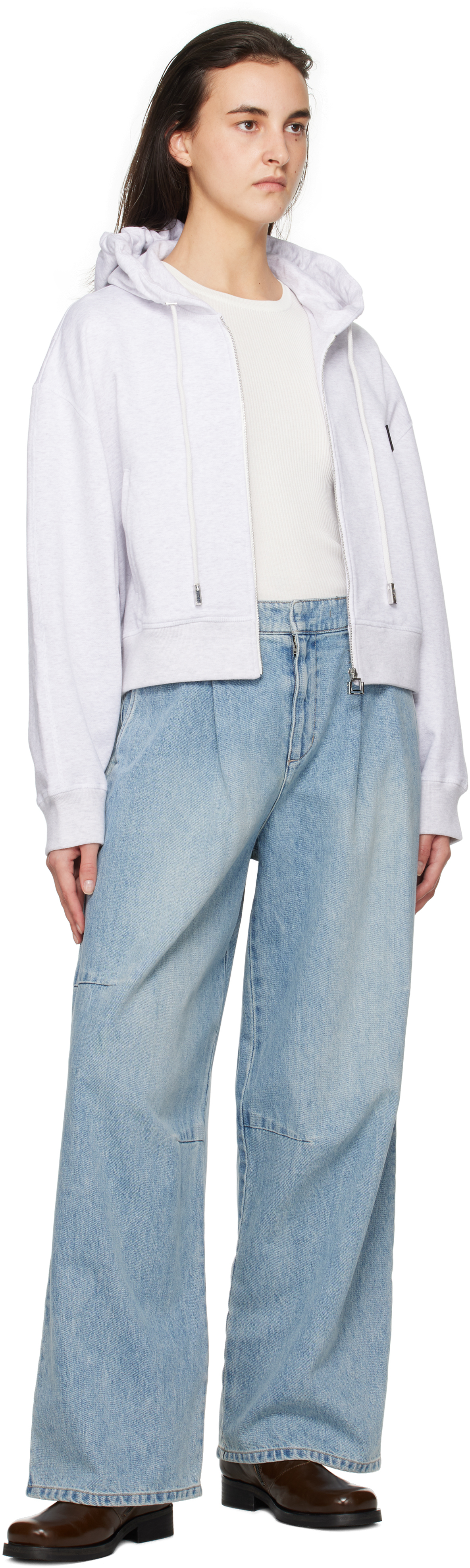 WOOYOUNGMI Bluye One-Tuck Wide Jeans