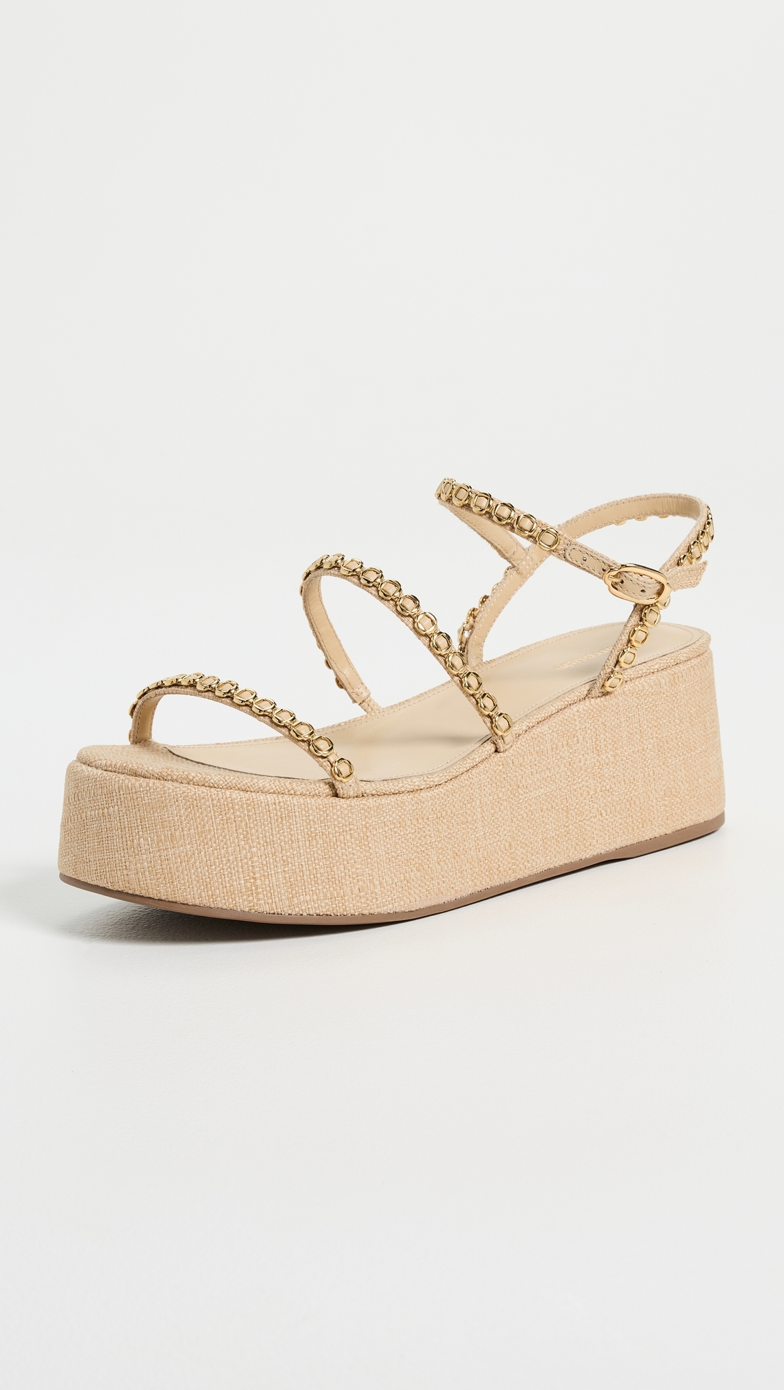 Gio Milanina Flatform Sandals Beige