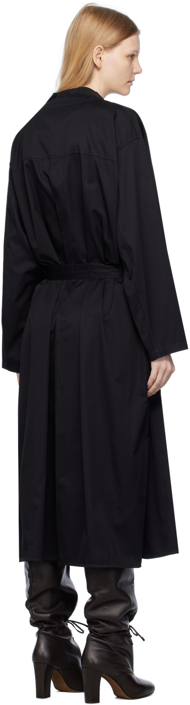 LEMAIRE Black Housse Midi Dress