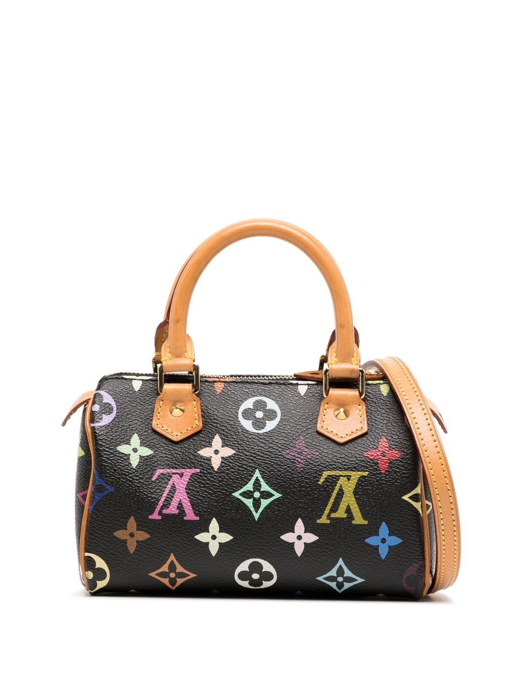 Double v leather handbag Louis Vuitton Multicolour in Leather