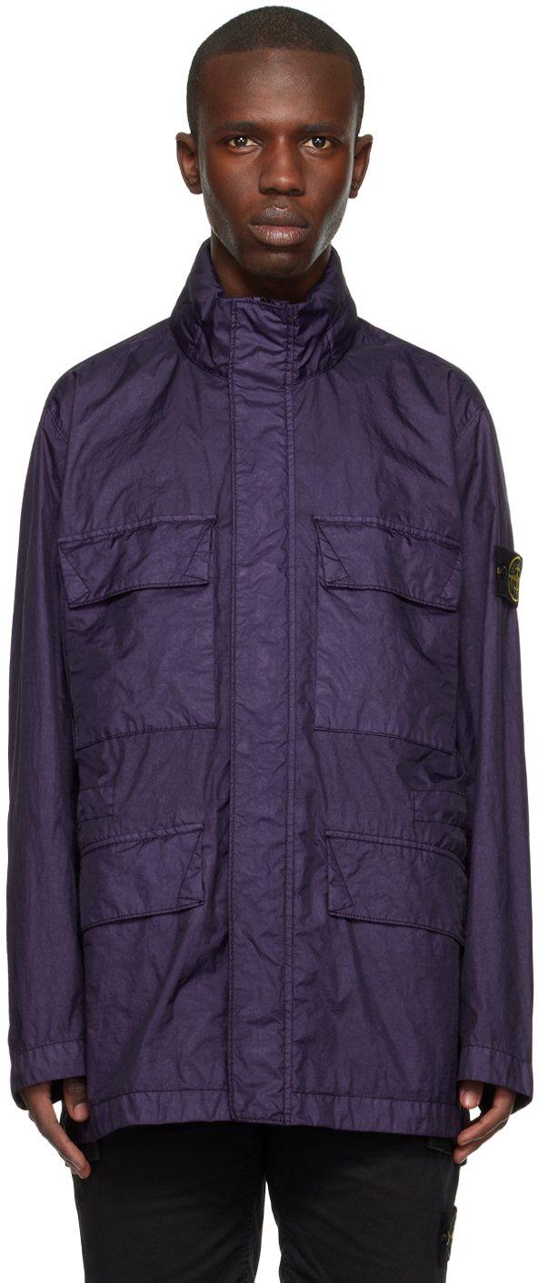 stone island purple coat