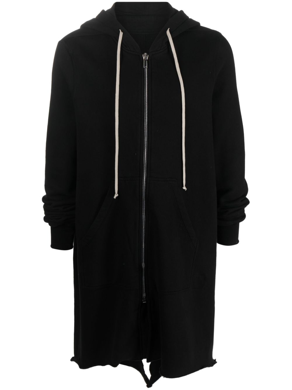 릭 오웬스 남성 Fishtail organic-cotton hoodie - Black DU02C5293F
