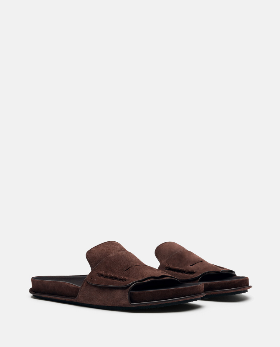 Brown Slip On Sandals