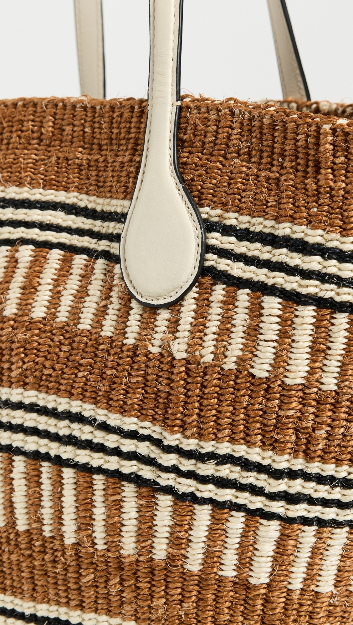 Liffner Straw Basket Bag Beige One Size