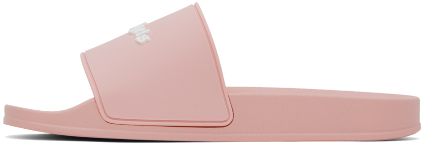 Palm Angels Pink Monogram Pool Slides