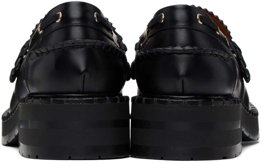 Black noir loafers