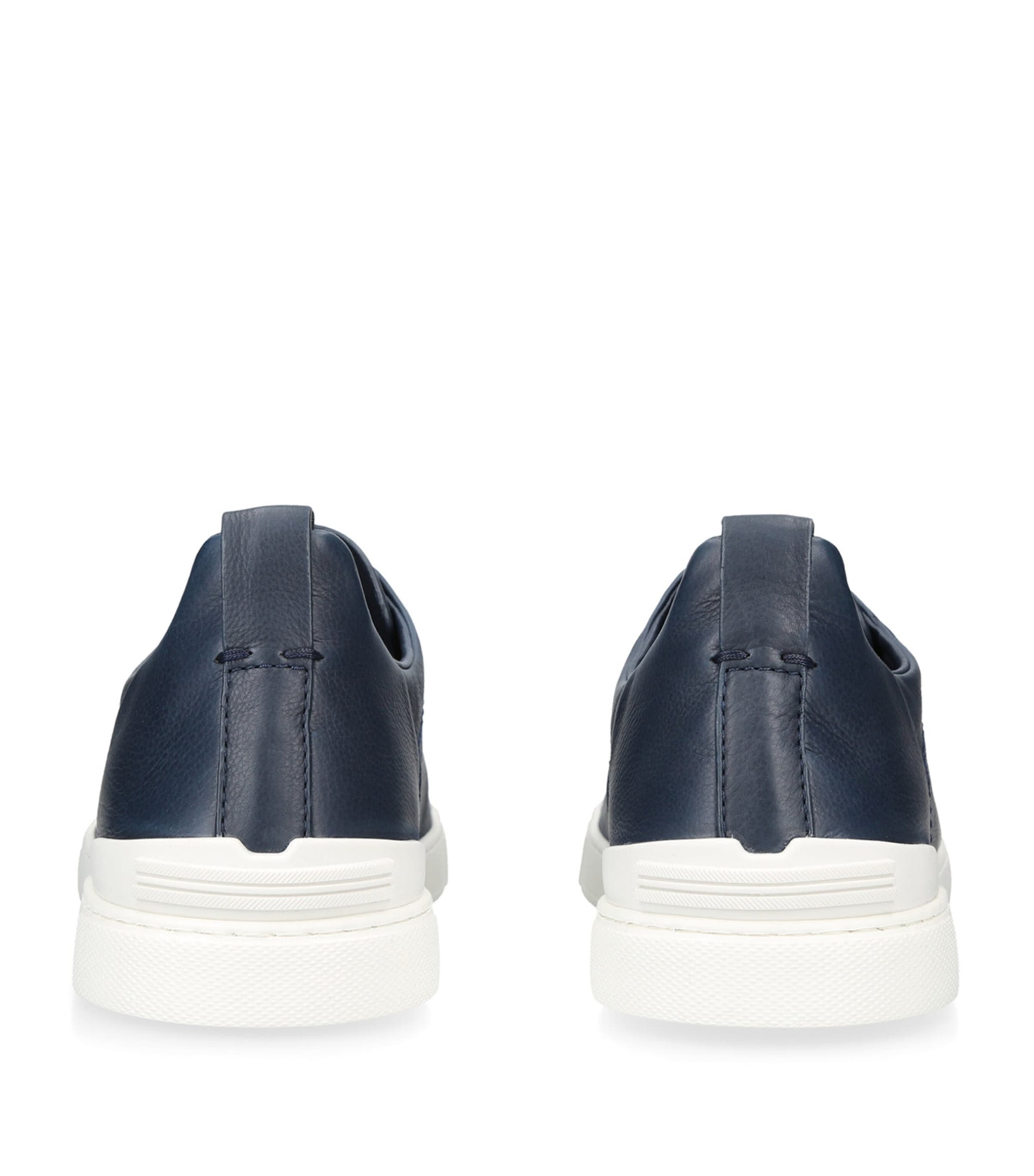 Leather Triple Stitch Sneakers