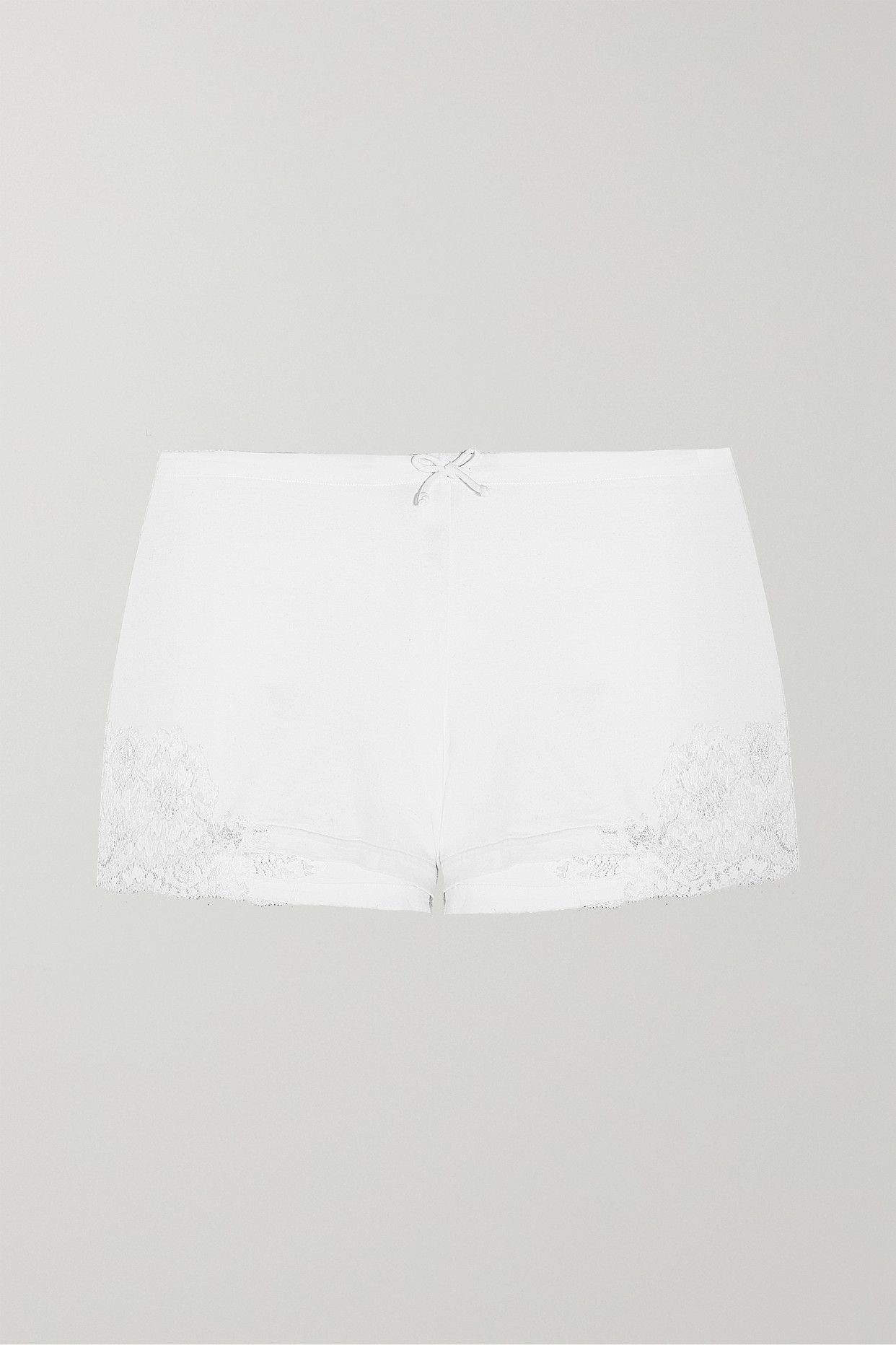 white pajama shorts