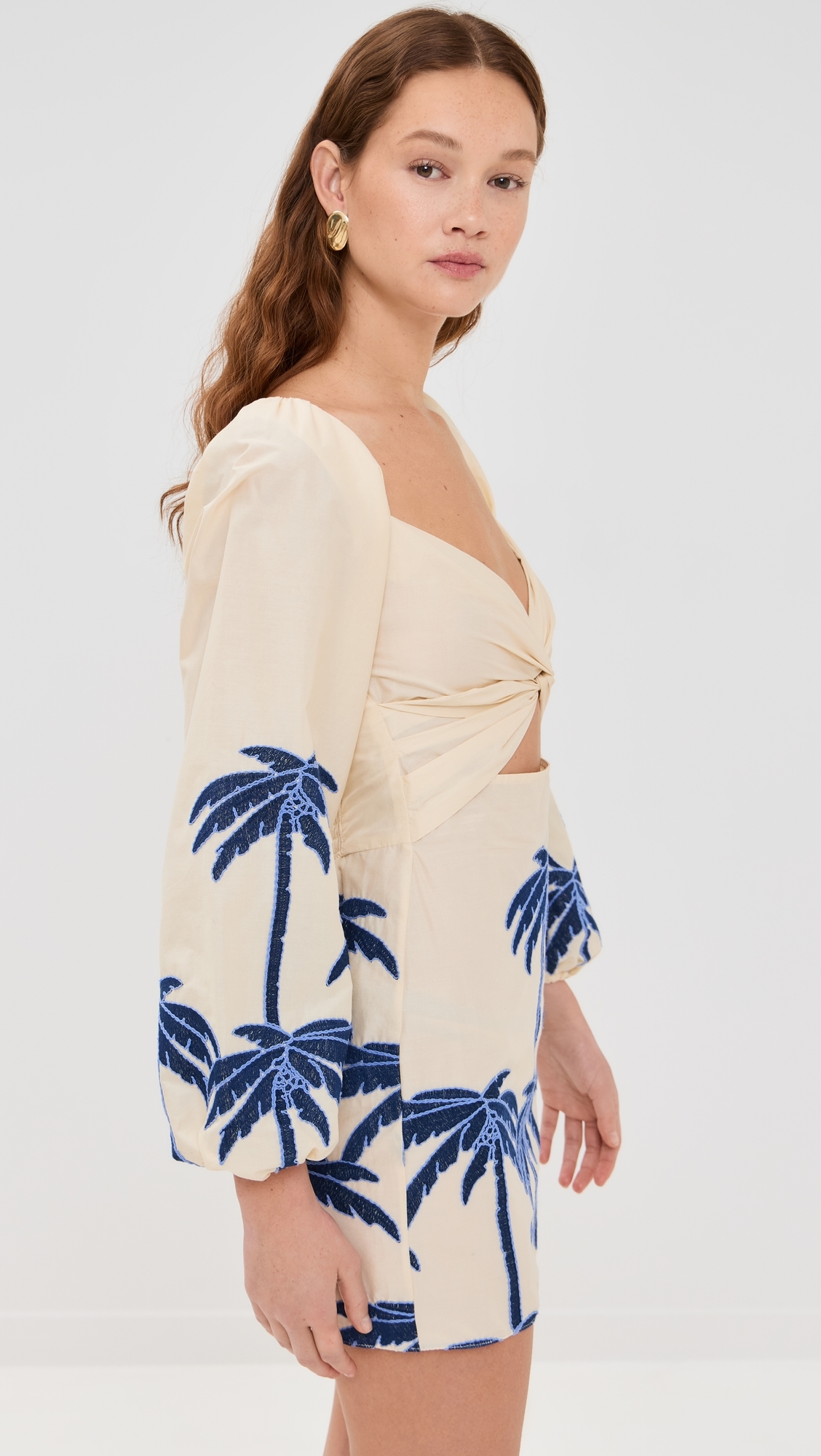 The Power Of Sea Mini Dress Ecru/Blue