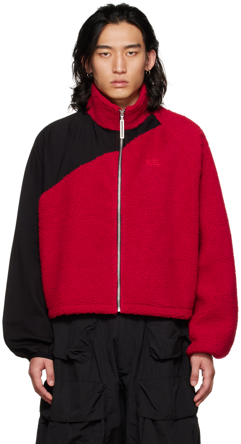 SPENCER BADU red zip-up jacket - Realry 